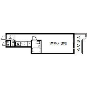 パール9(1K/3階)の間取り写真