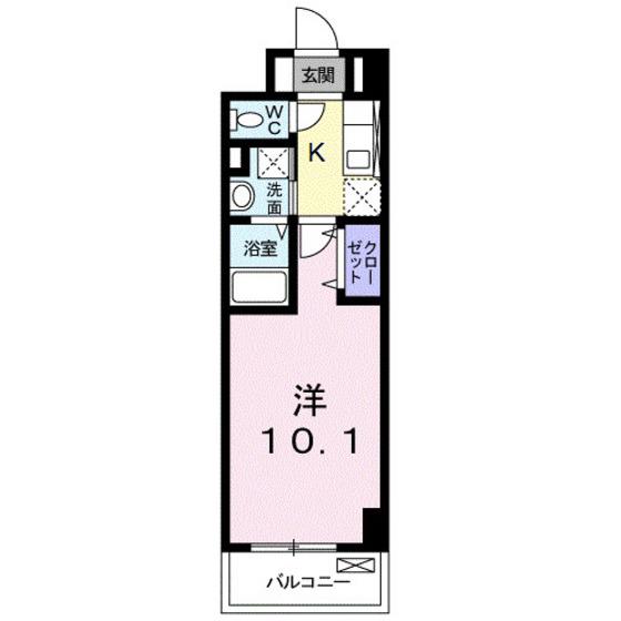 CUORE(1K/3階)の間取り写真