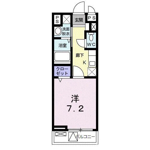 グランゼ・コール北千住(1K/4階)の間取り写真
