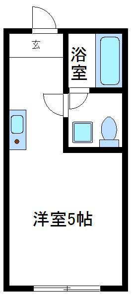 ファミーユ(ワンルーム/3階)の間取り写真