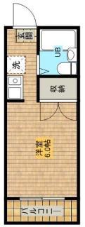 セゾンミスズ(ワンルーム/5階)の間取り写真