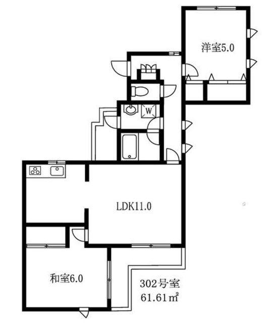 T′S GARDEN鷺ノ宮(2LDK/3階)の間取り写真
