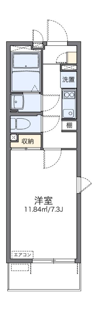 レオネクスト江坂ハイツ(1K/3階)の間取り写真