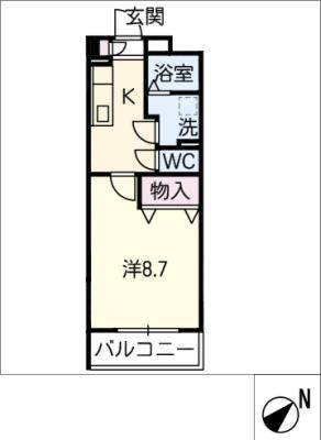 センチュリーかすみ(1K/3階)の間取り写真