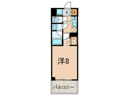 BLUROCK東神奈川(1K/10階)の間取り写真