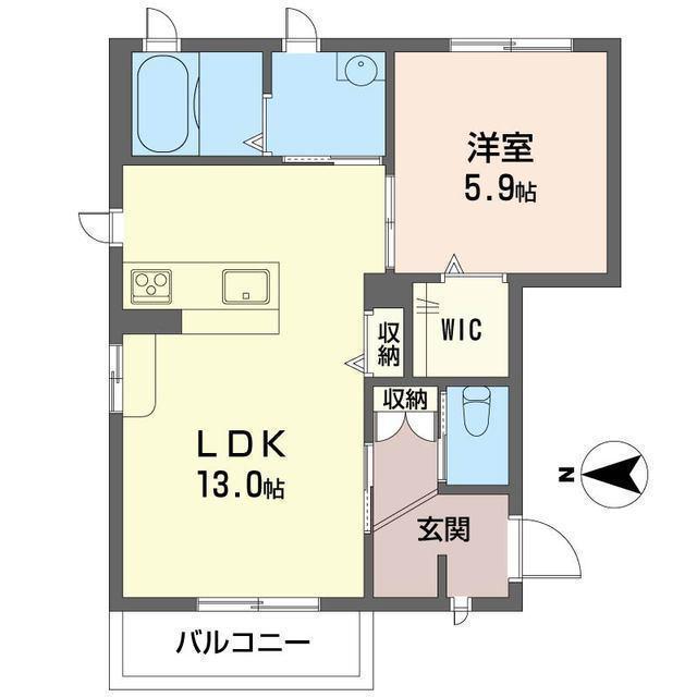 ドマーニ本太(1LDK/2階)の間取り写真