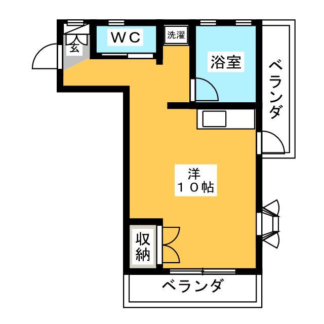 パラゼット下高井戸(ワンルーム/2階)の間取り写真