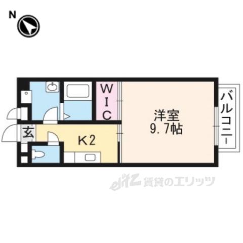 LUCE K(1K/1階)の間取り写真
