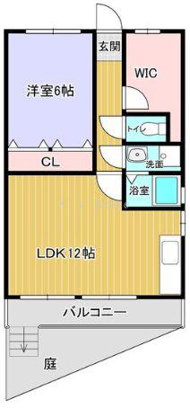 ユメノサニーハイツ(1LDK/1階)の間取り写真