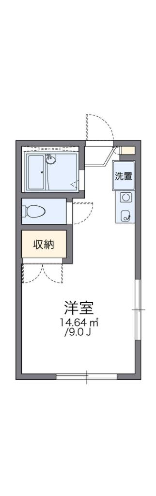 レオパレス直方(1K/2階)の間取り写真