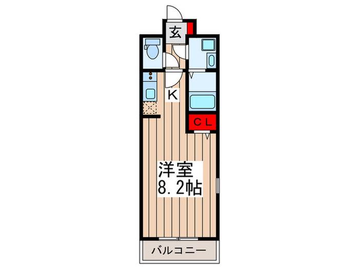 チェリー常盤平(1K/1階)の間取り写真