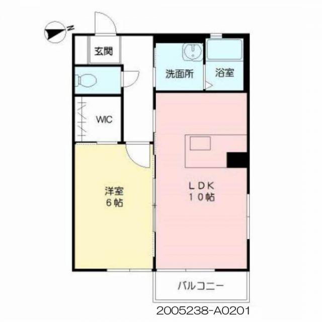 シャーメゾン ルミナス(1LDK/2階)の間取り写真