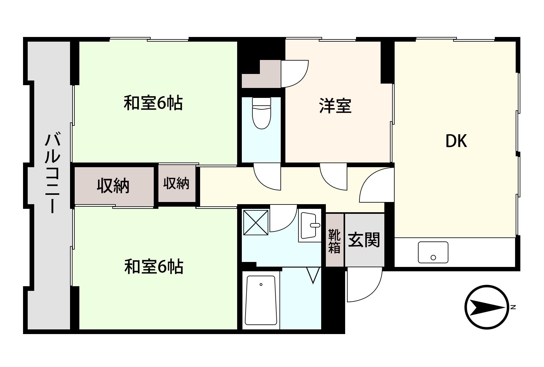 アシスト第2宇都宮マンション(3DK/2階)の間取り写真