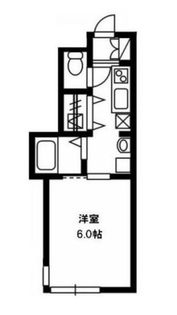 シティ・ソレイユ(1K/1階)の間取り写真