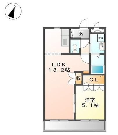 ベリーズガーデン(1LDK/1階)の間取り写真