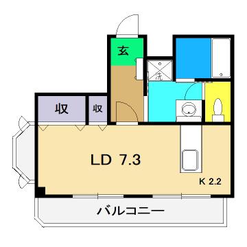メゾンSEI(1K/5階)の間取り写真