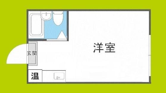 ハイツひまわり(ワンルーム/2階)の間取り写真