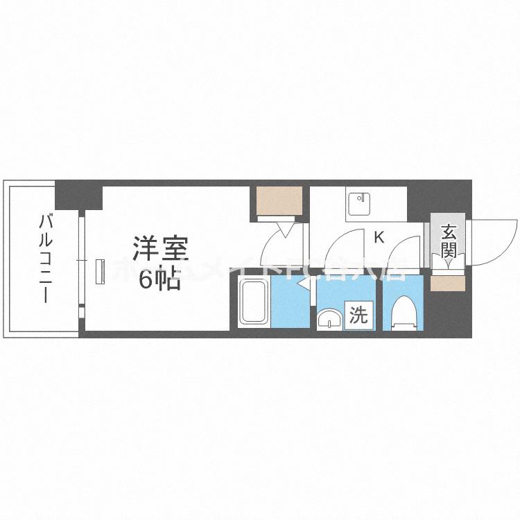 エスリード大阪プライムゲート(1K/7階)の間取り写真