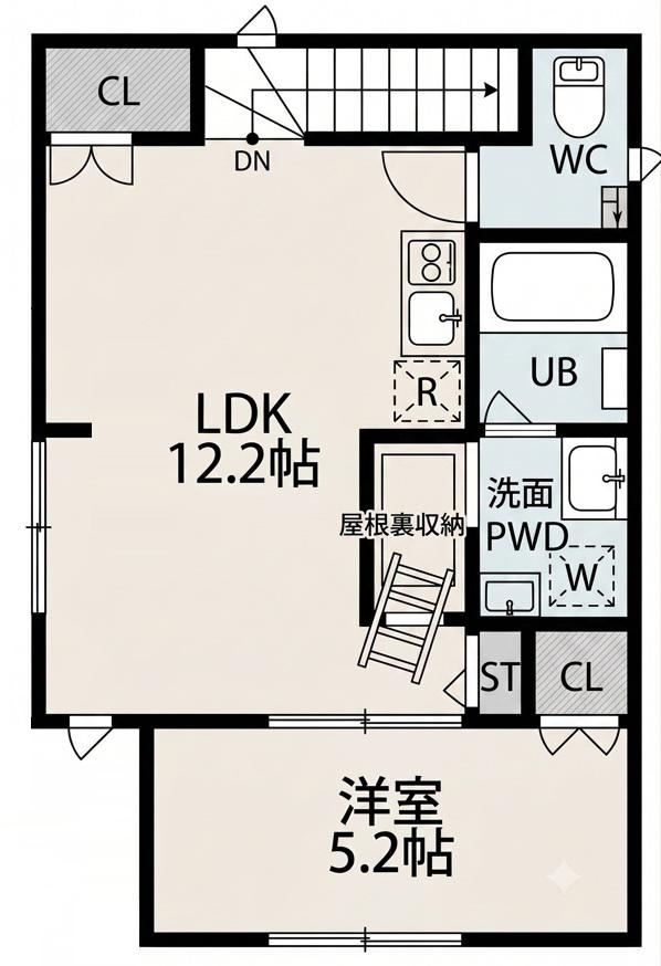 グランドコート鷺ノ宮(1LDK/2階)の間取り写真
