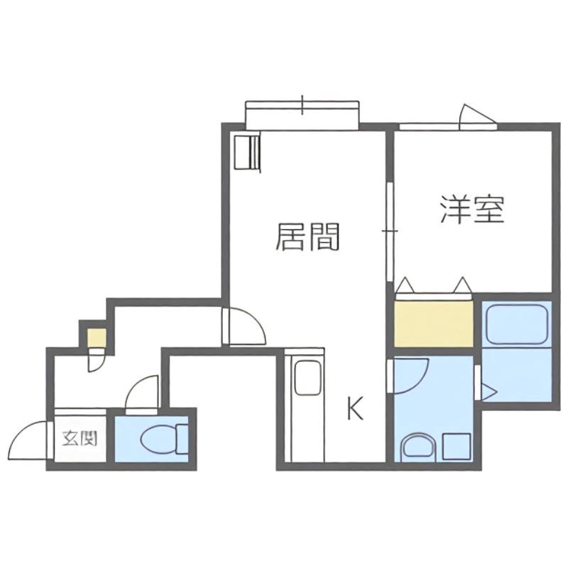 ピエス21(1LDK/2階)の間取り写真