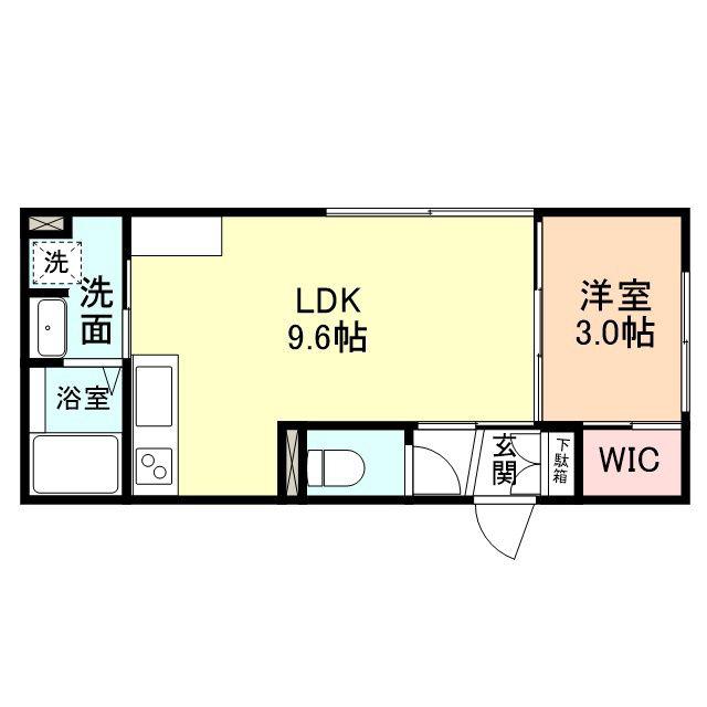 INTEGRAL上袋II(1LDK/2階)の間取り写真