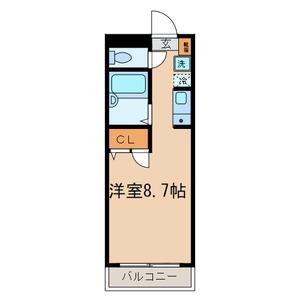 第6宮田ビル(ワンルーム/1階)の間取り写真