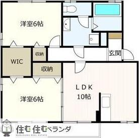 グランドゥールスード B棟(2LDK/1階)の間取り写真