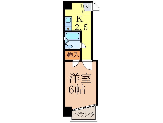 パコタ若山ビル(1K/4階)の間取り写真