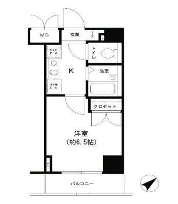 T&G東池袋マンション(1K/13階)の間取り写真