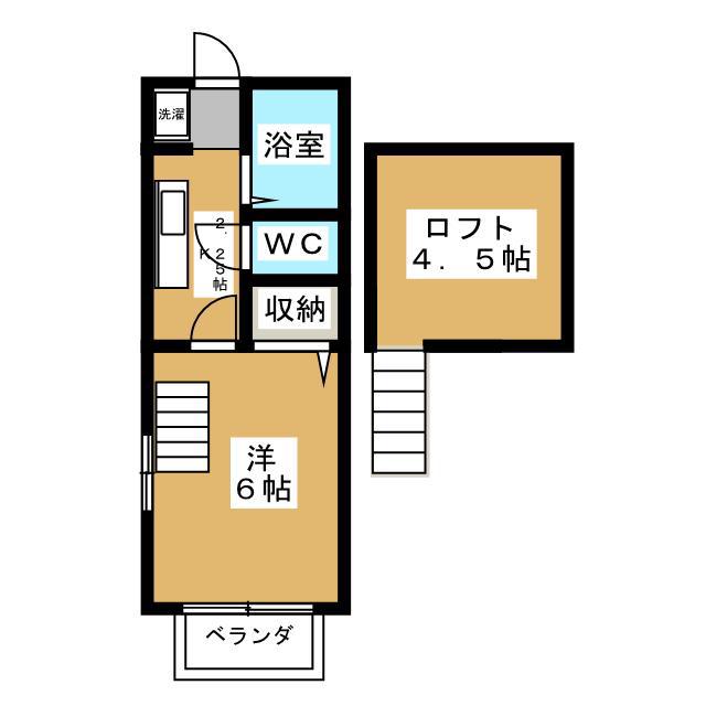 NAハイツ(1K/2階)の間取り写真