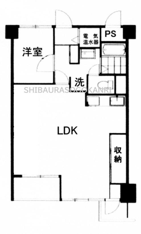 グランドメゾン田町(1LDK/8階)の間取り写真