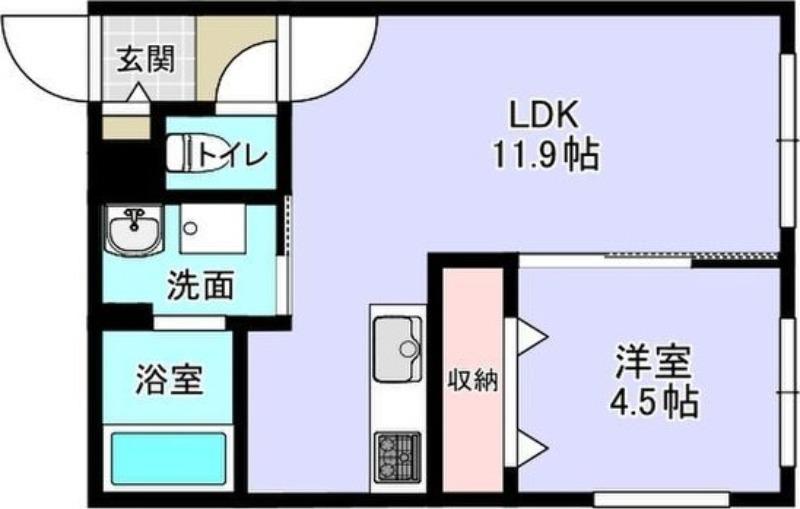 CIAFUL(1LDK/1階)の間取り写真