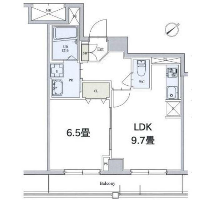 カスタリア本駒込(1LDK/4階)の間取り写真