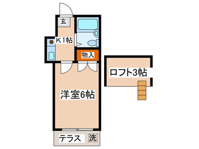 NITTOU(1K/1階)の間取り写真