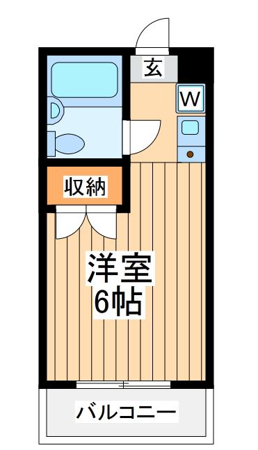 エトワール保土ヶ谷(ワンルーム/2階)の間取り写真