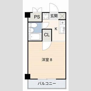 AIコンフォート小豆坂(1K/2階)の間取り写真