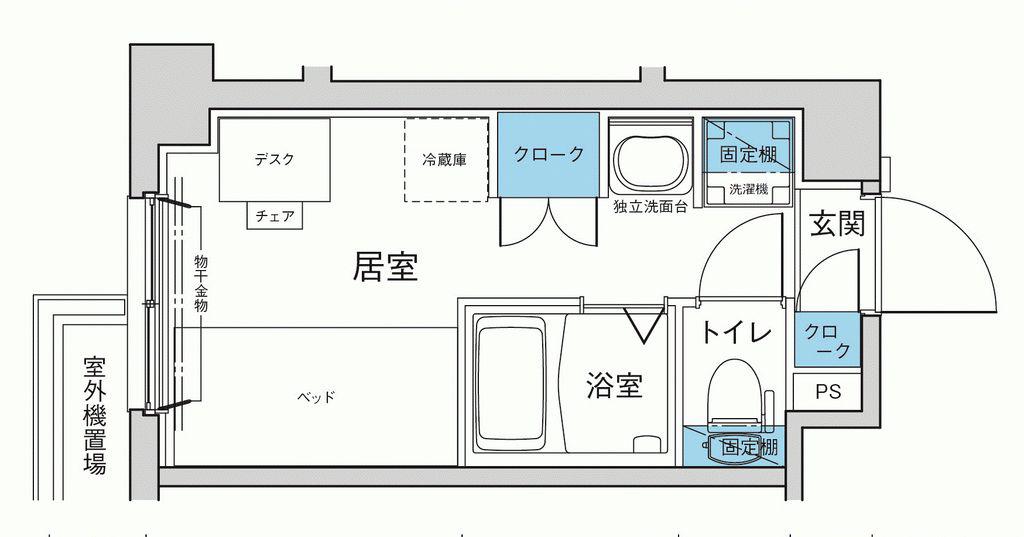 キャンパスヴィレッジ元住吉(ワンルーム/4階)の間取り写真