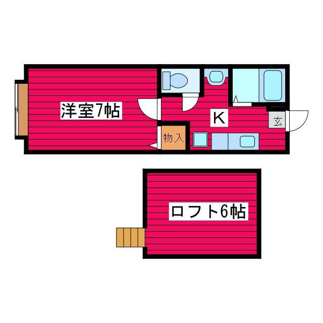 VILLA TSUKISAPPU(1K/1階)の間取り写真