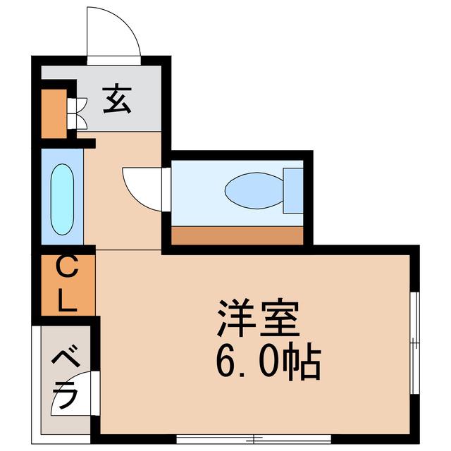 レジデンス清水(ワンルーム/4階)の間取り写真