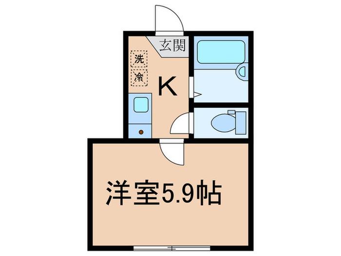 FERIO金町(1K/1階)の間取り写真