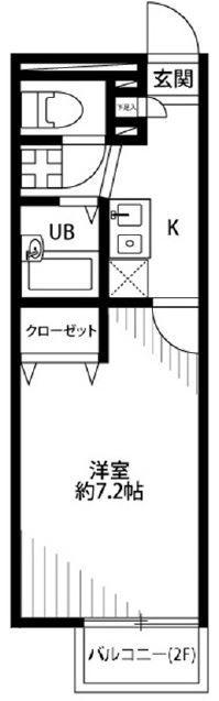プレジール・エクセラン(1K/1階)の間取り写真