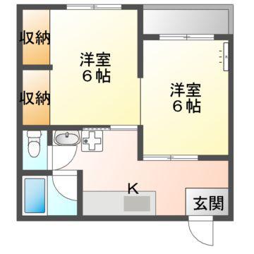 D.D.BLD(2K/3階)の間取り写真
