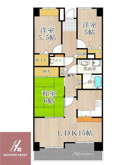 パードレ関目(3LDK/10階)の間取り写真