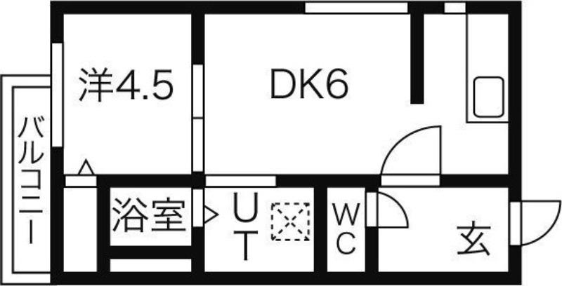 VIVACEN4(1DK/4階)の間取り写真