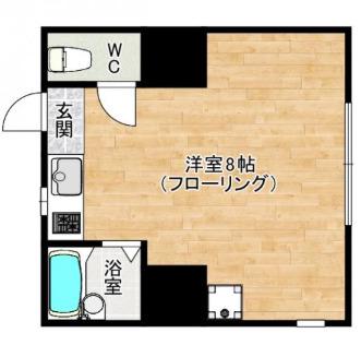 ウエストフィル(ワンルーム/3階)の間取り写真