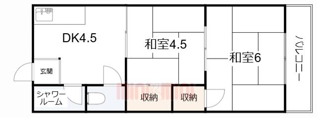辻井マンション(2DK/3階)の間取り写真
