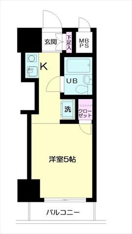 日神パレス磯子(ワンルーム/2階)の間取り写真
