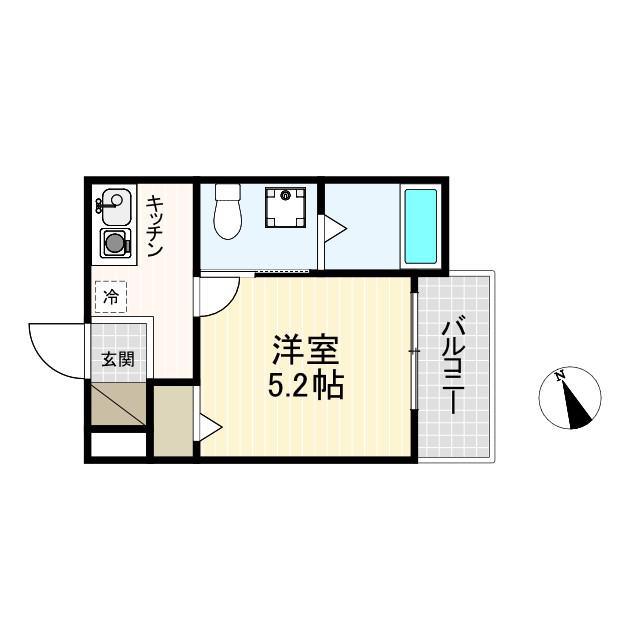 MELLAS吉祥寺(1K/3階)の間取り写真