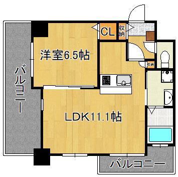 ALLONS-Y(1LDK/5階)の間取り写真