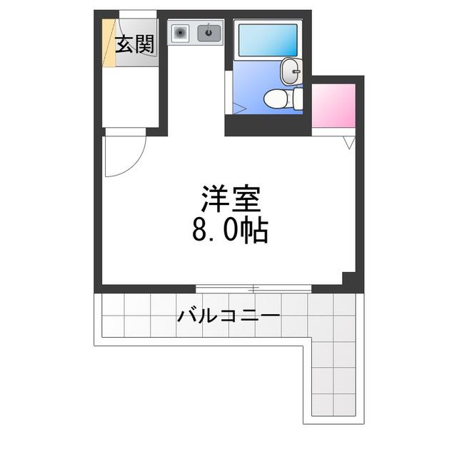 プレアール和泉大宮(1K/2階)の間取り写真